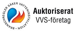 Säker vatten auktoriserat VVS-företag logo